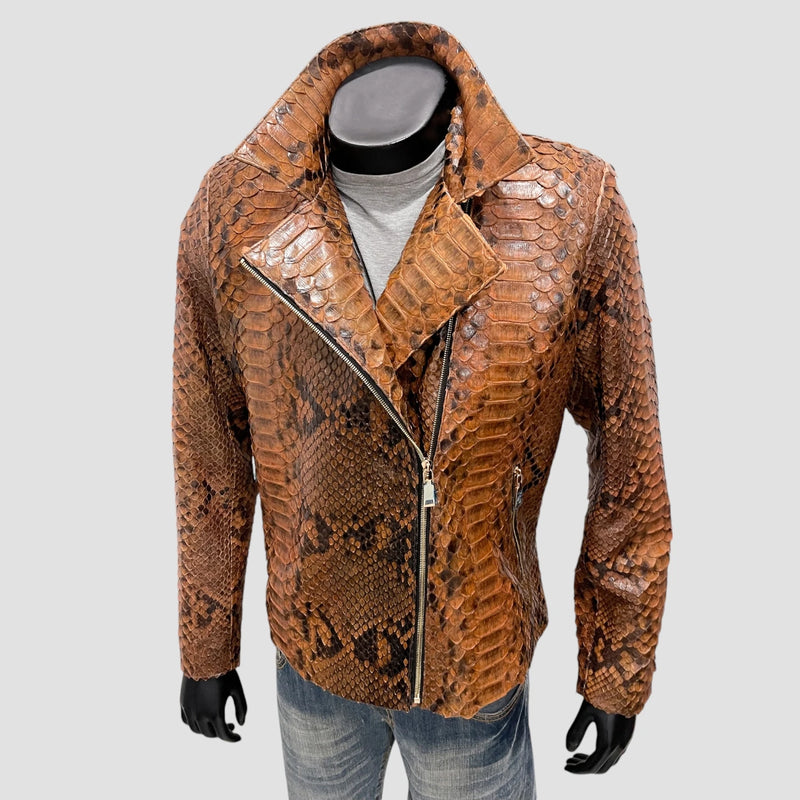 King python leather jacket