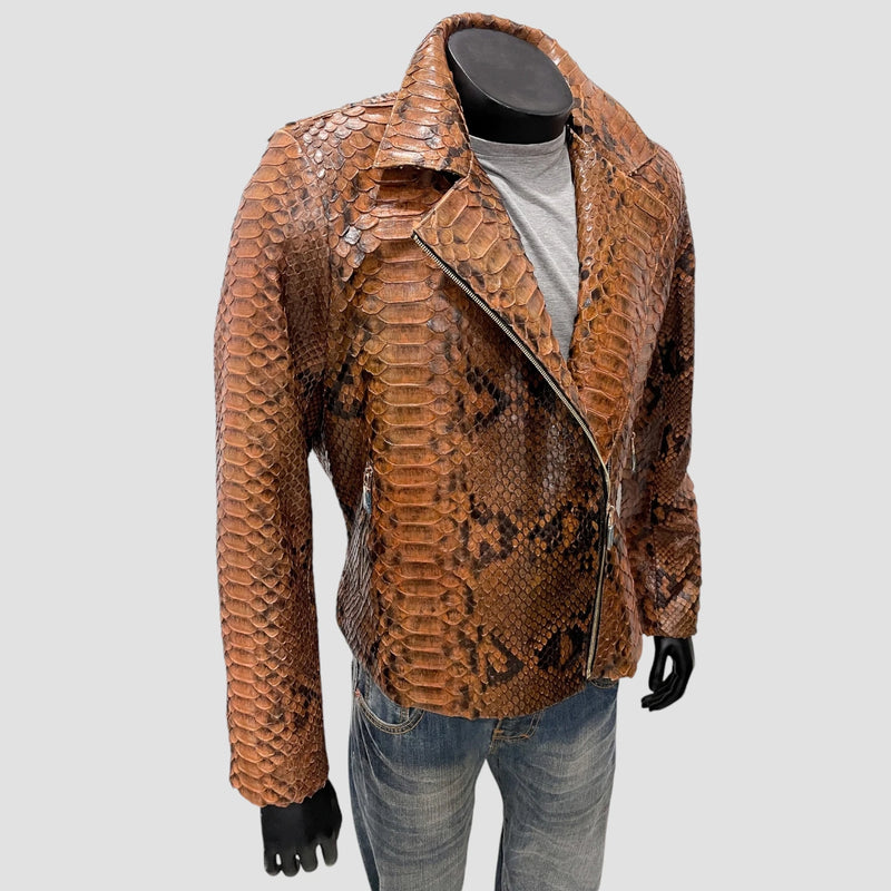 King python leather jacket