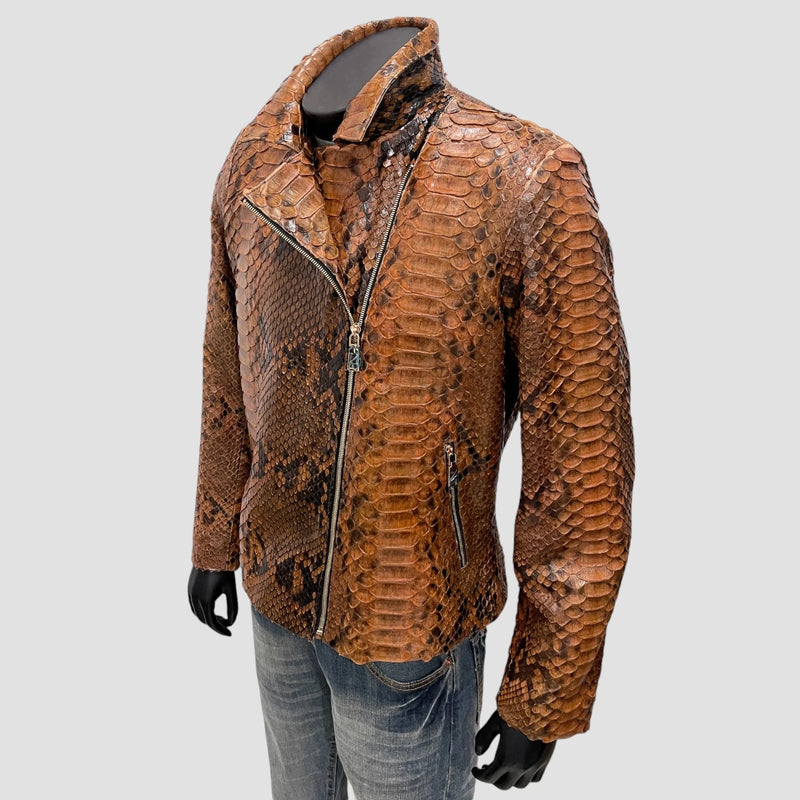 King python leather jacket