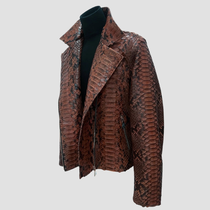 King python leather jacket