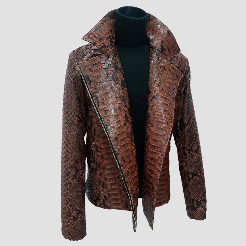 King python leather jacket