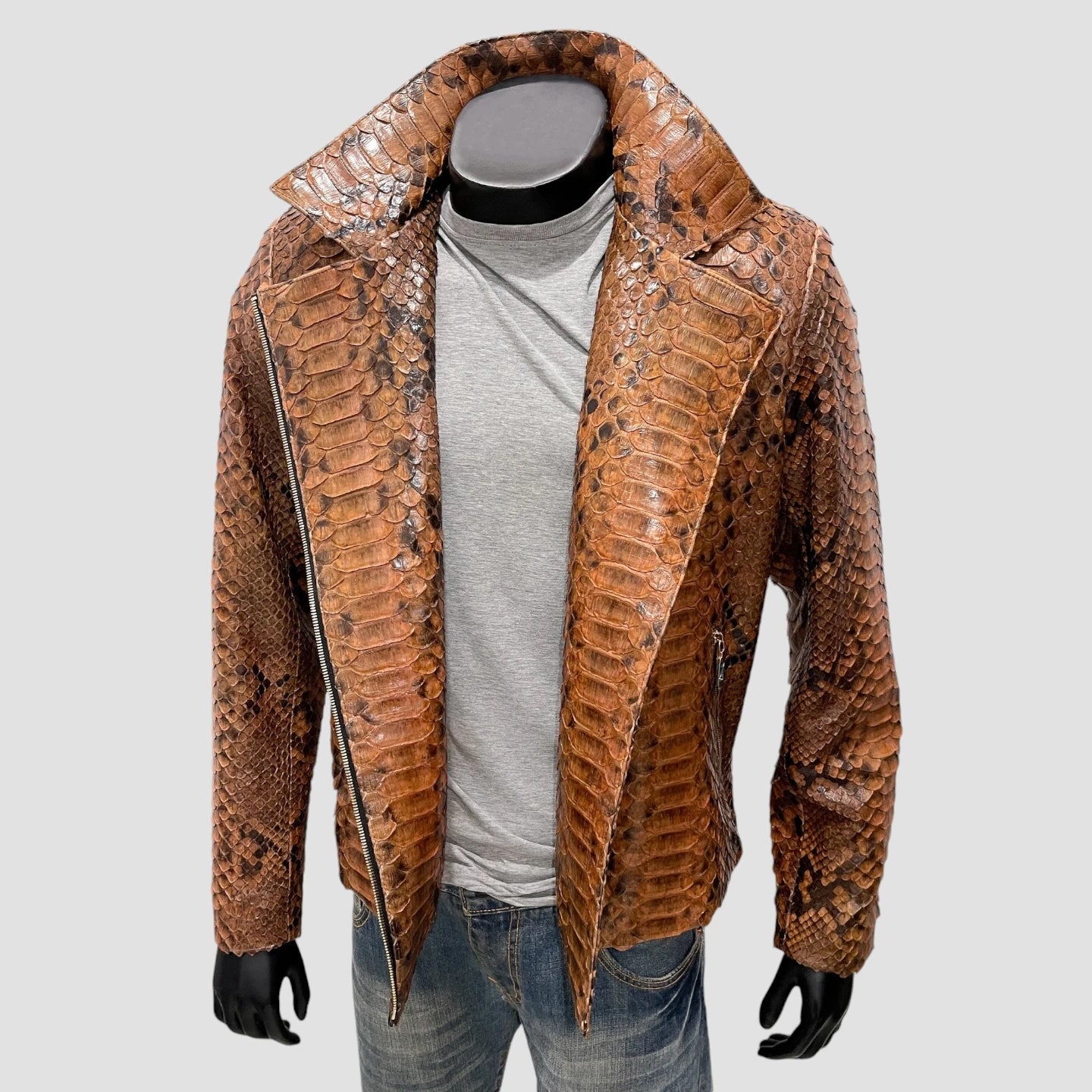 King python leather jacket