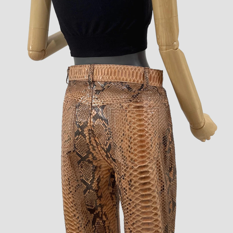Python leather pants