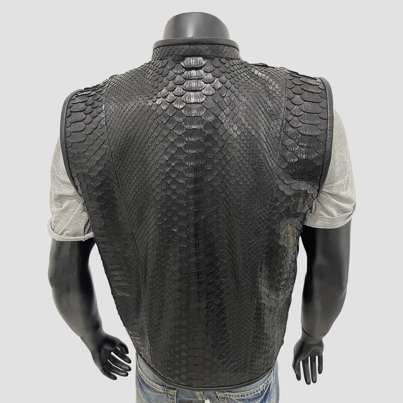King python leather vest