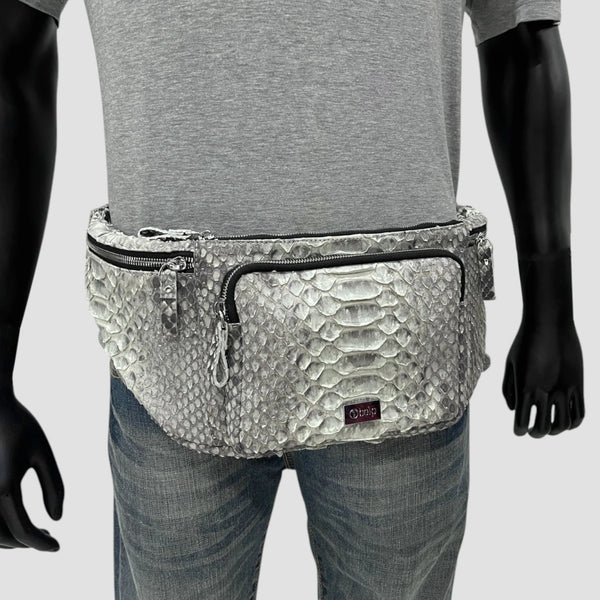 DRAGON PYTHON LEATHER BELT BAG