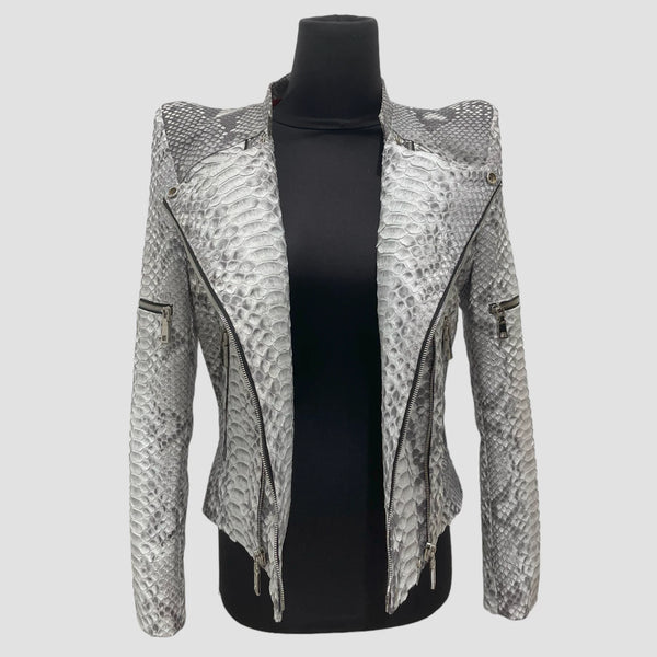 DRAGON PYTHON LEATHER JACKET