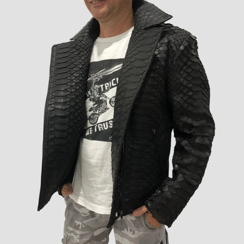 King python leather jacket