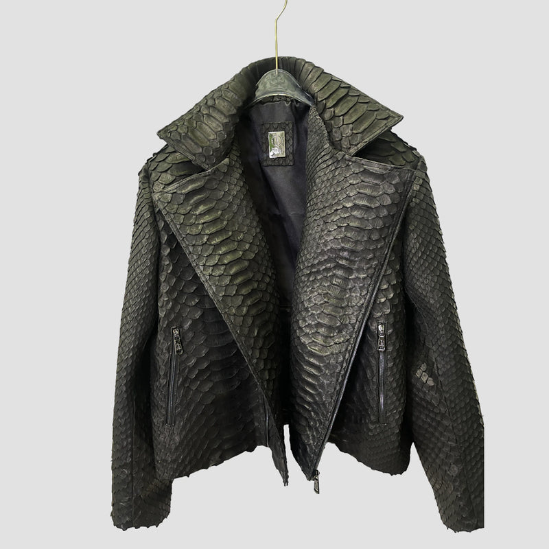 King python leather jacket