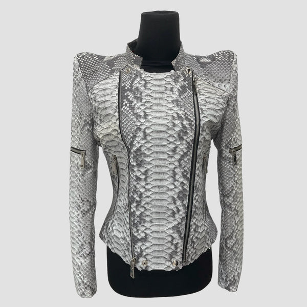 DRAGON PYTHON LEATHER JACKET