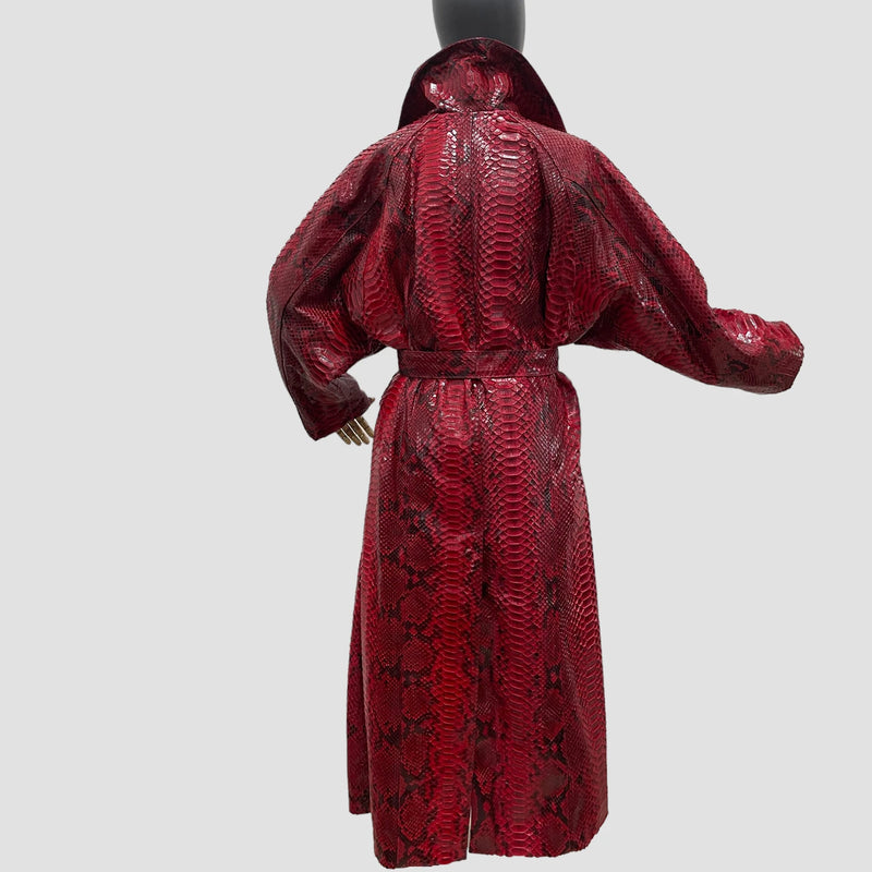 Dragon python leather coat