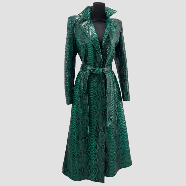 PYTHON LEATHER COAT