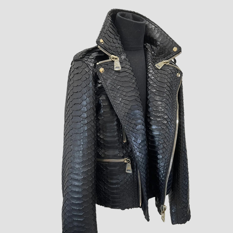 King python leather jacket