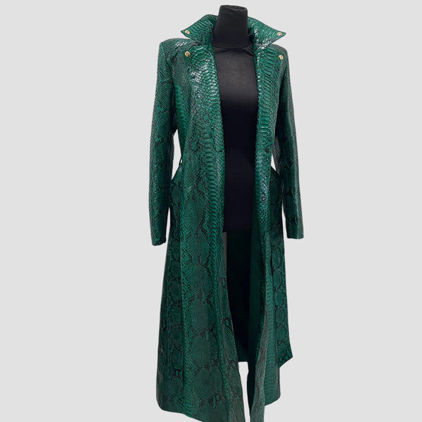 PYTHON LEATHER COAT