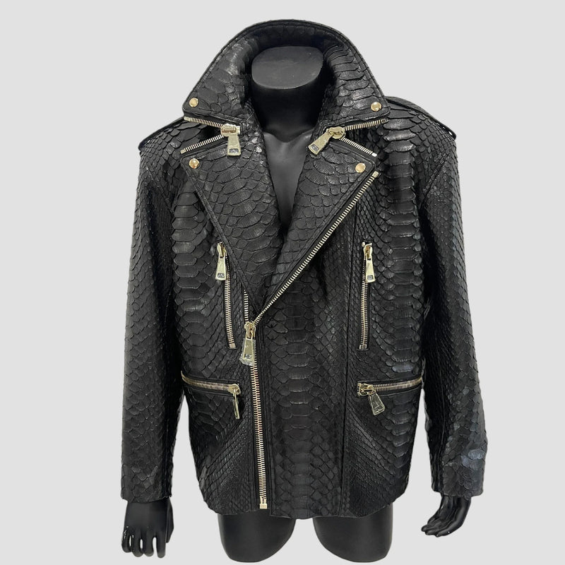 King python leather jacket