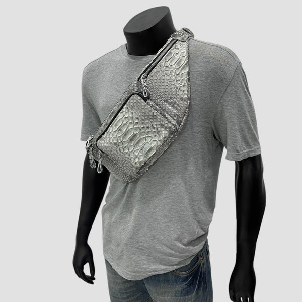 DRAGON PYTHON LEATHER BELT BAG