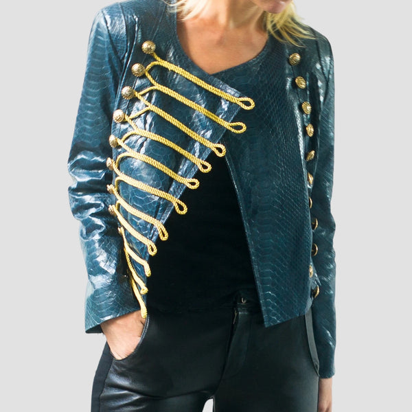 PYTHON LEATHER JACKET