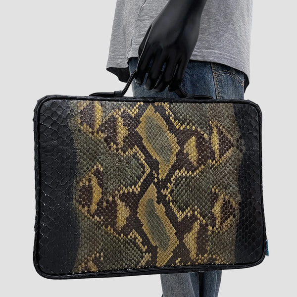 PYTHON LEATHER BRIEFCASE