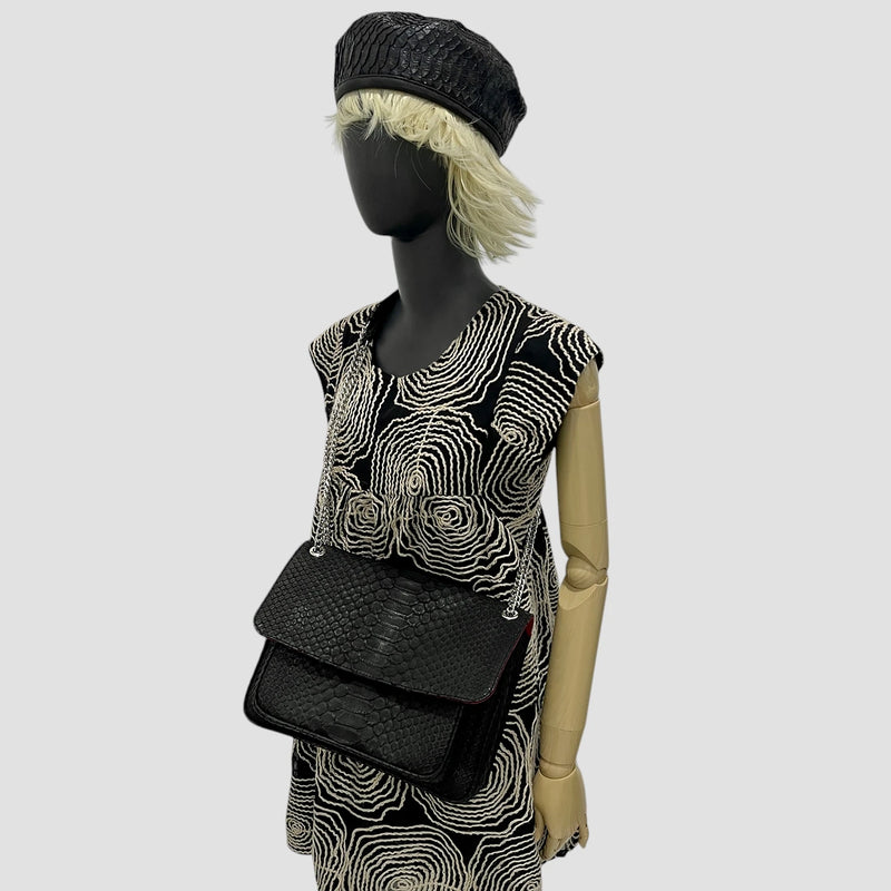 Python leather bag