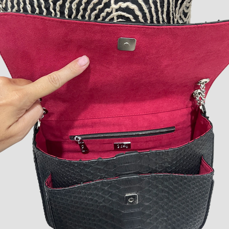 Python leather bag