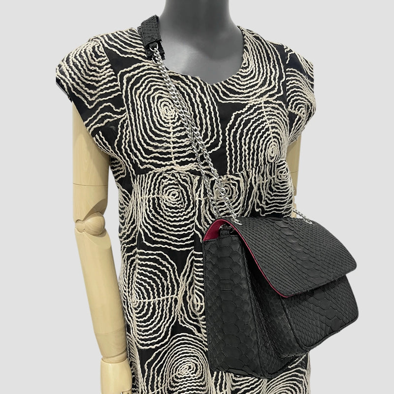 Python leather bag