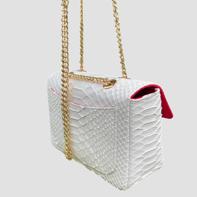 Python leather bag