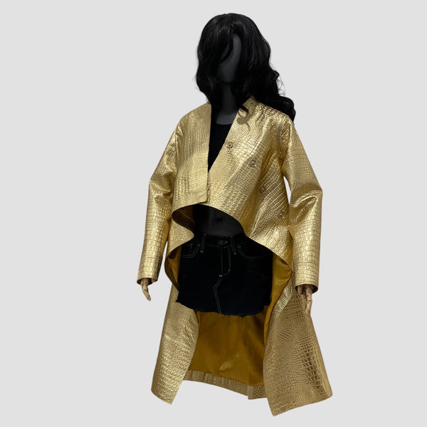 GOLDEN LAMB LEATHER COAT