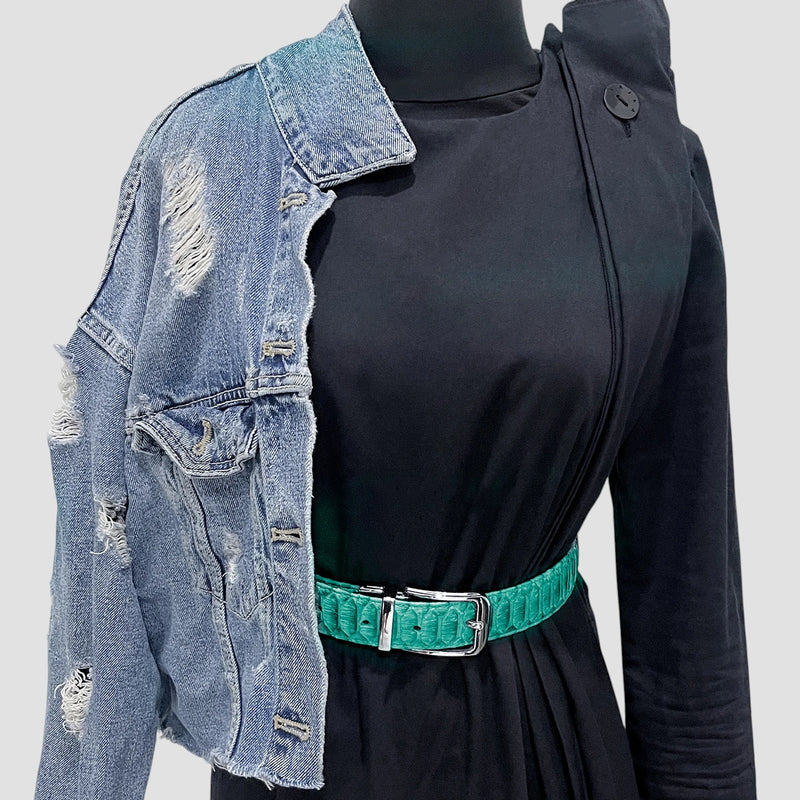 Python leather belt