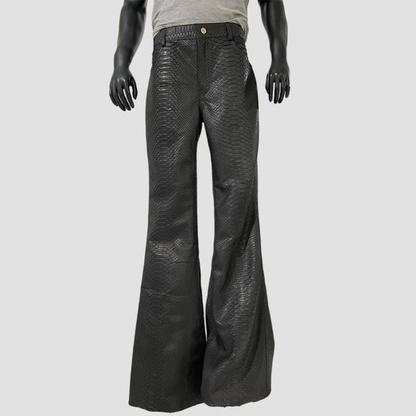 PYTHON LEATHER PANTS