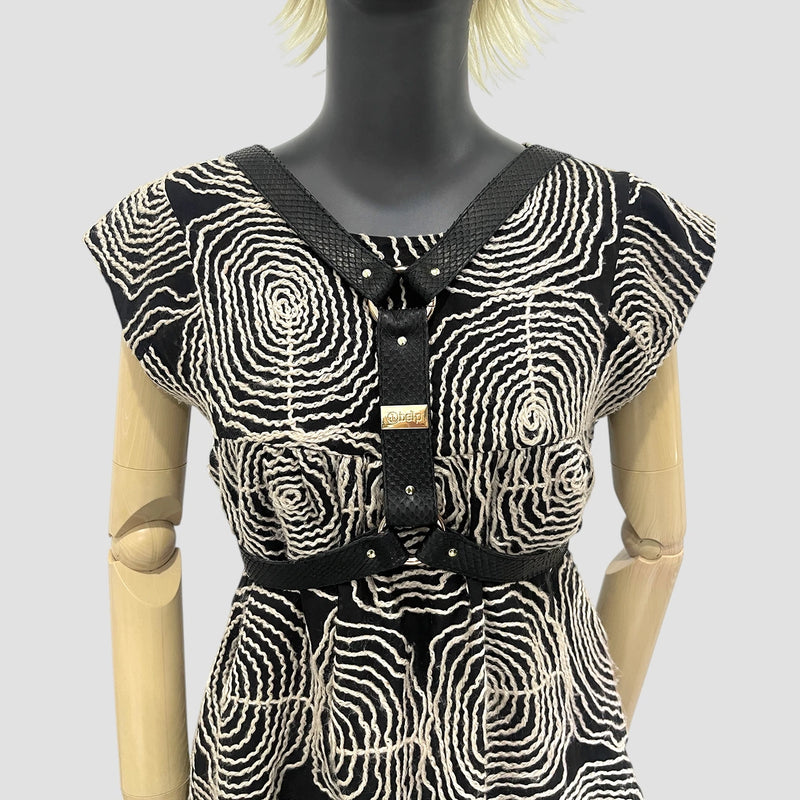 Python leather chest harness