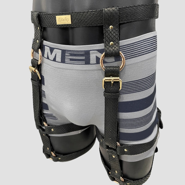 PYTHON LEATHER LEGS HARNESS