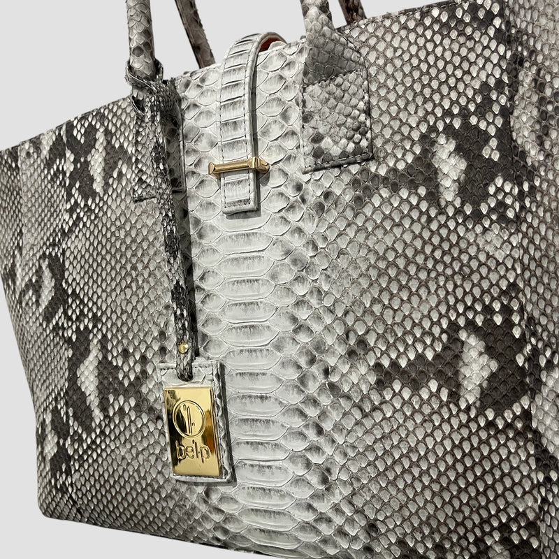 Python leather bag