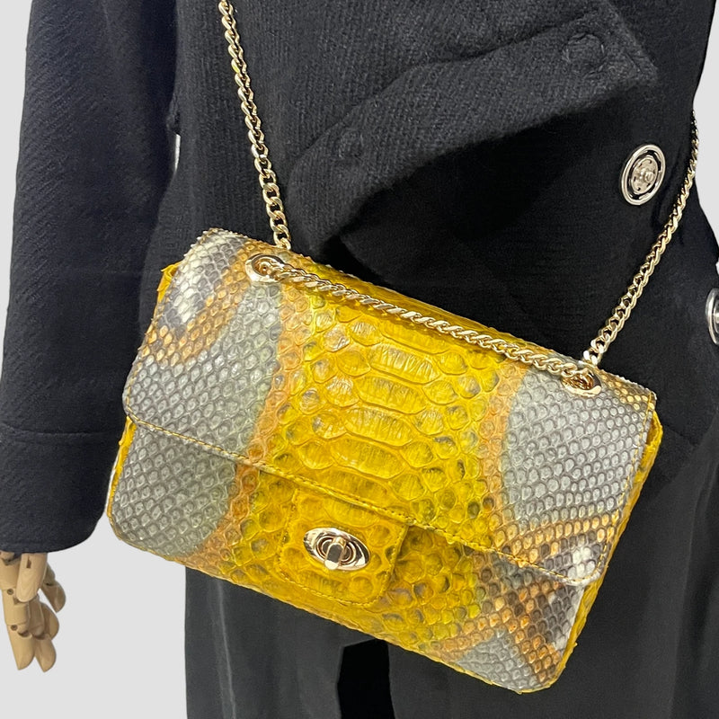 Python leather bag