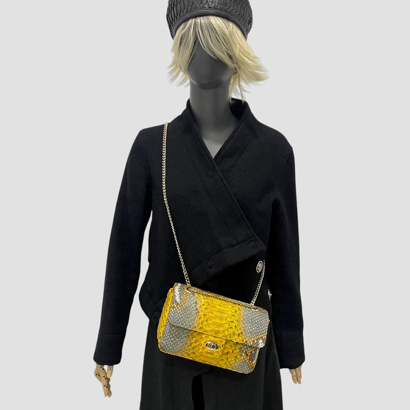 Python leather bag