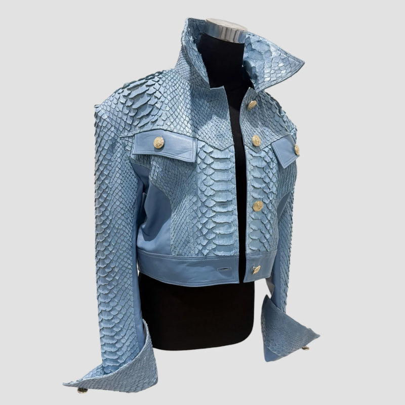 King python leather jacket