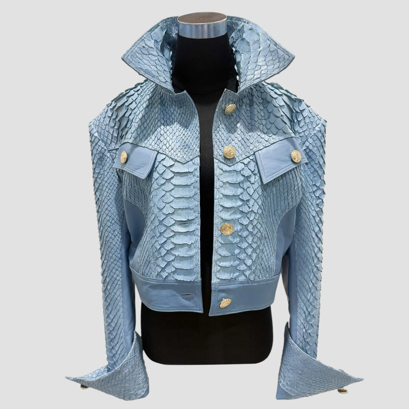 King python leather jacket