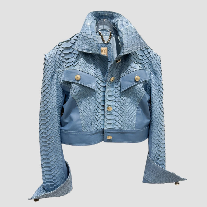 King python leather jacket