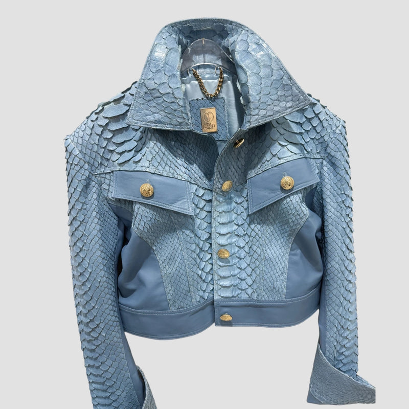 King python leather jacket