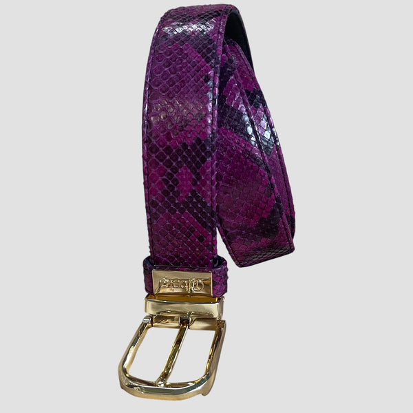 PYTHON LEATHER BELT