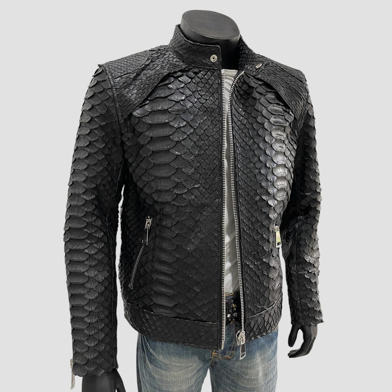 King python leather jacket