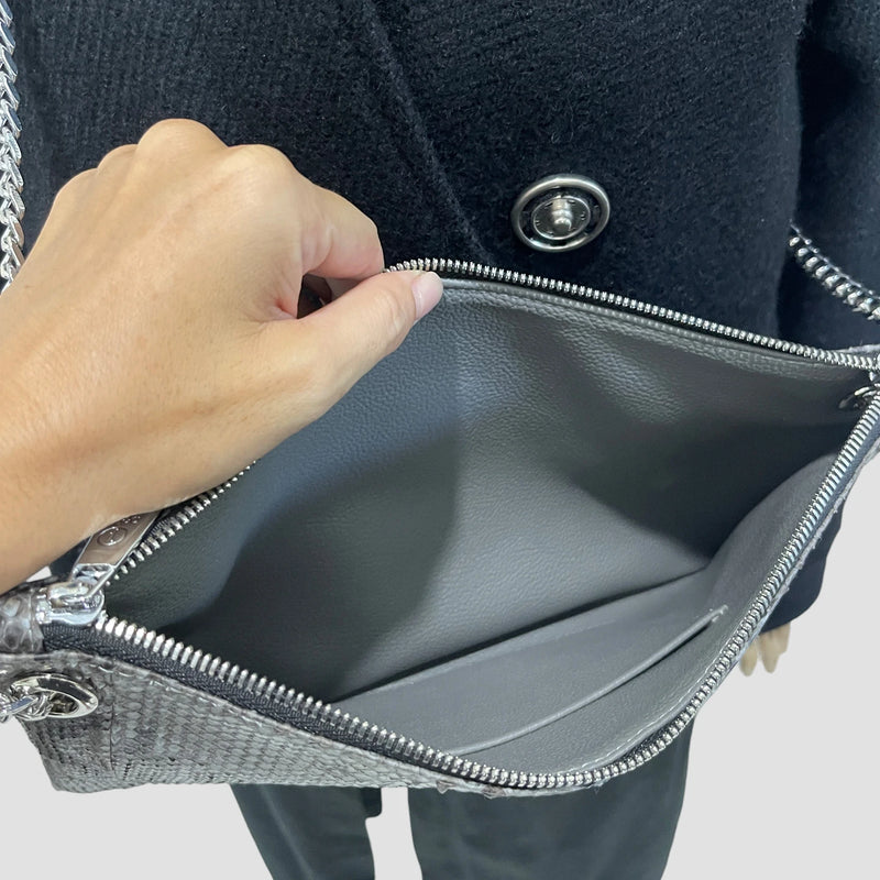 Python leather bag