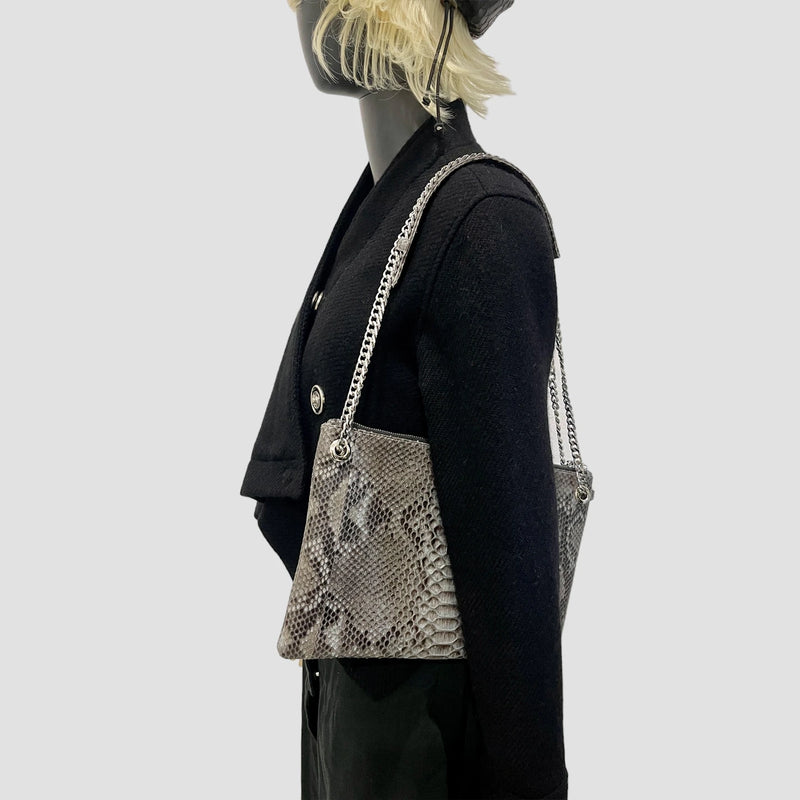 Python leather bag