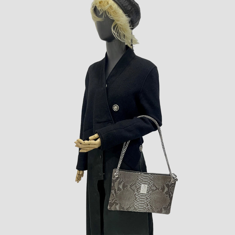 Python leather bag