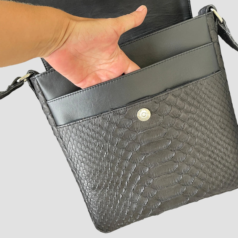 Dragon python leather bag