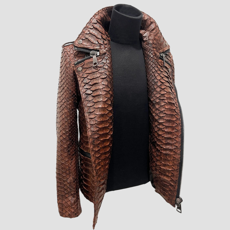 King python leather jacket