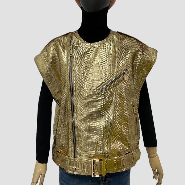 PYTHON LEATHER VEST