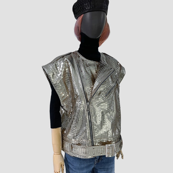 PYTHON LEATHER VEST