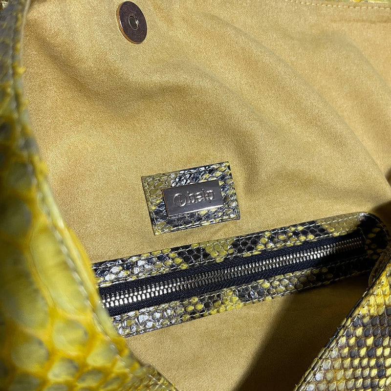Python leather bag