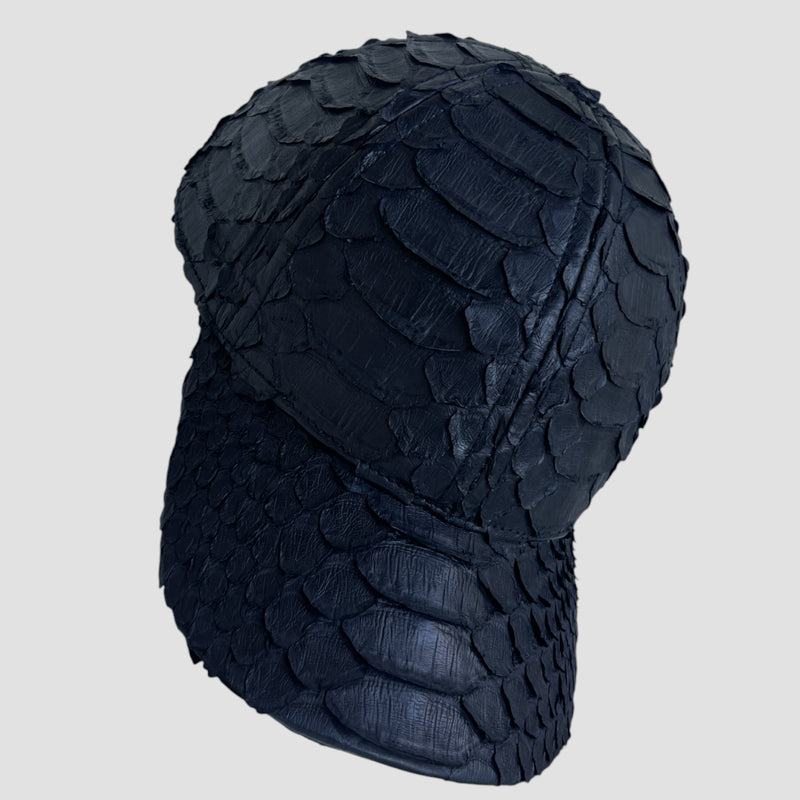 King python leather cap