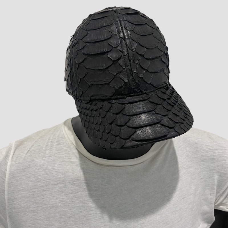King python leather cap