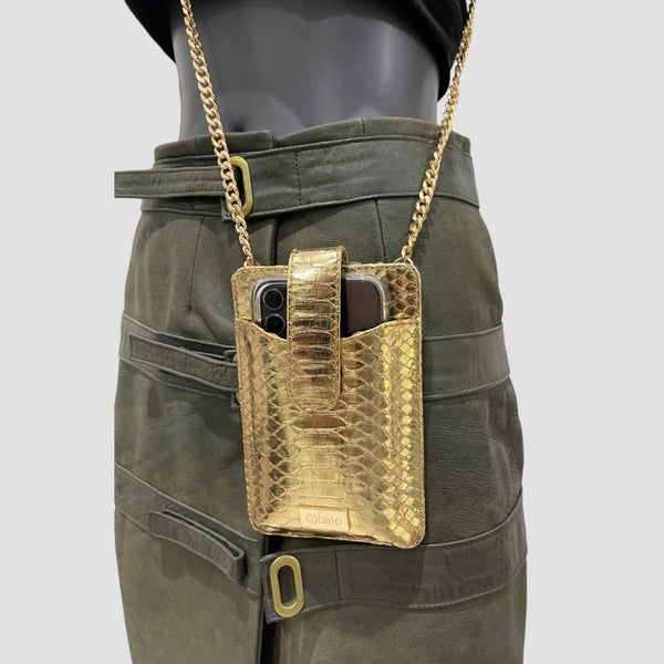 PYTHON LEATHER CELLPHONE CASE